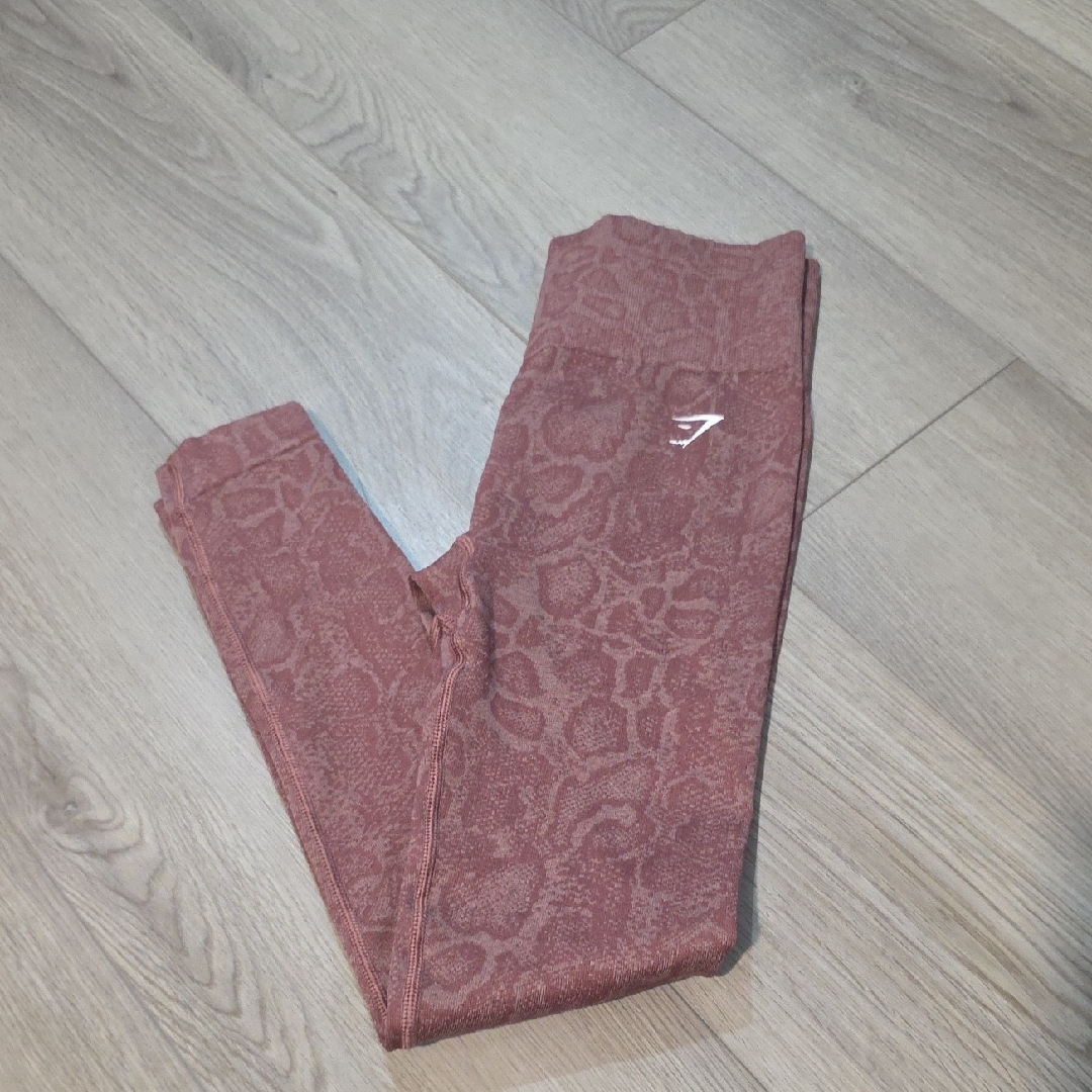 Gymshark Seamless Leggings In Dusty Rose Snake Print